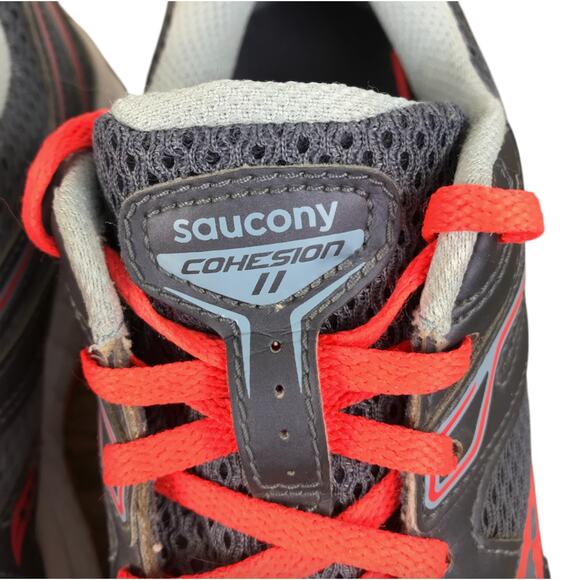 SAUCONY Cohesion 11 Running Shoe Women 9.5 Grey/Red Athletic Comfort Outdoor - Picture 5 of 12